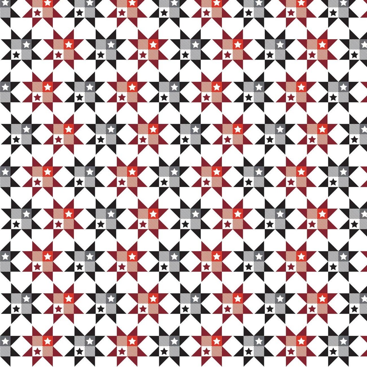 Camelot Fabrics Novelty Gingham Star Block 36 x 45 100% Cotton Fabric Price per Yard